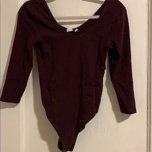 Burgundy bodysuit